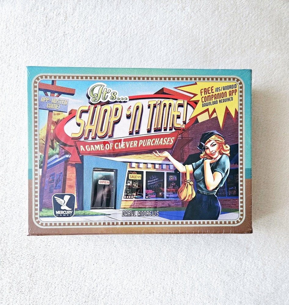 Mercury Games Shop N Time Family Board Game Clever Purchases, Free DL New Sealed