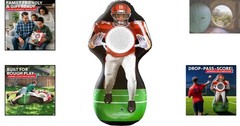 Inflataman Football Challenge: Inflatable Touchdown Toss Game for 1-4 Players