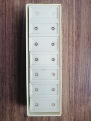 Vintage Domino game, USSR production of the 80s, box size 16×5 cm.