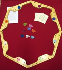 Pegs and Jokers 8 Player board game. Made In The USA, BY C and J Woodtechs