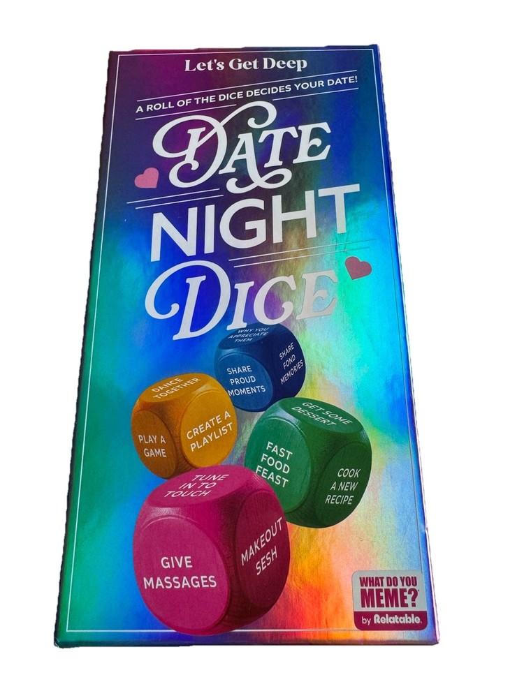 Let’s Get Deep,Date Night Dice,Relatable, Date Night Ideas Adults 18+ Open Box