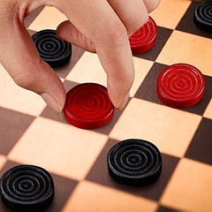 Sumind 48 Pcs Wooden Checkers Pieces 1.06 Inch Checker Pieces in Drawstring Stor