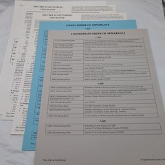 (5) They Met At Gettysburg Spearhead Games Board Game Reference Charts