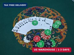 Chinese Style Mahjong Mat, 31.5 * 31.5” Anti Slip and Noise Reductio(Dark Green