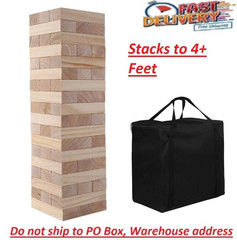 Outdoor Games Giant Tumble Tower (Stacks to 4+ Feet), Large Tumbling Timber, …