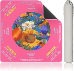 Mat for Table, 31.5 x 31.5 Inch Non-Slip , Floral and Hummingbird Design Table