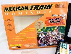 Mexican Train 91 Dominoes Puremco with Case ~ ChickenFoot ~ Complete