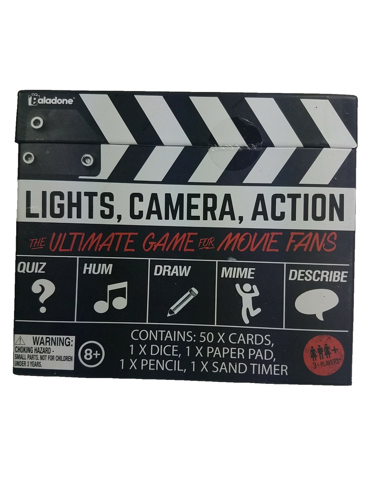 Lights Camera Action~The Ultimate Game For Movie Fans~3+ Players~Ages 8 & Up