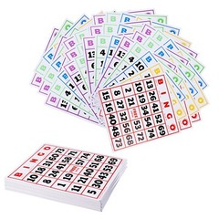 50-Pack EZ Reader Jumbo Bingo Cards for Bingo Game/Large Multicolor Bingo Sheets