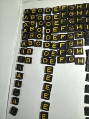 Embossed Anagrams 1936 Milton Bradley 182 Letters Tile Game 4514 Series Vintage