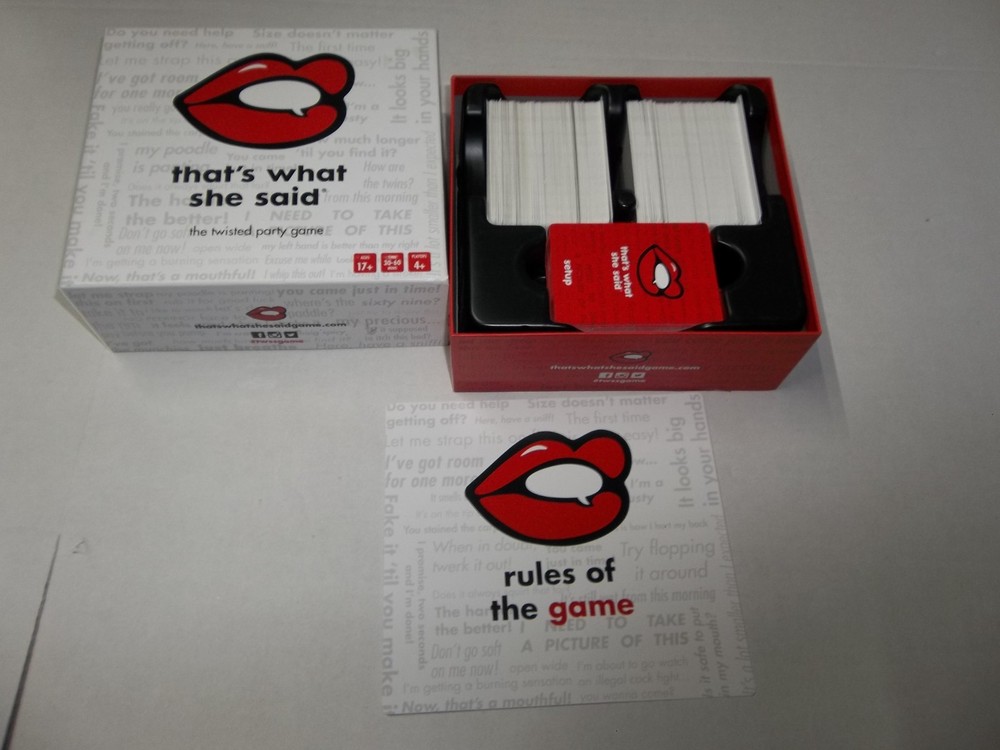 That’s What She Said The Party Game of Twisted Innuendos Office Home Fun Age 17+