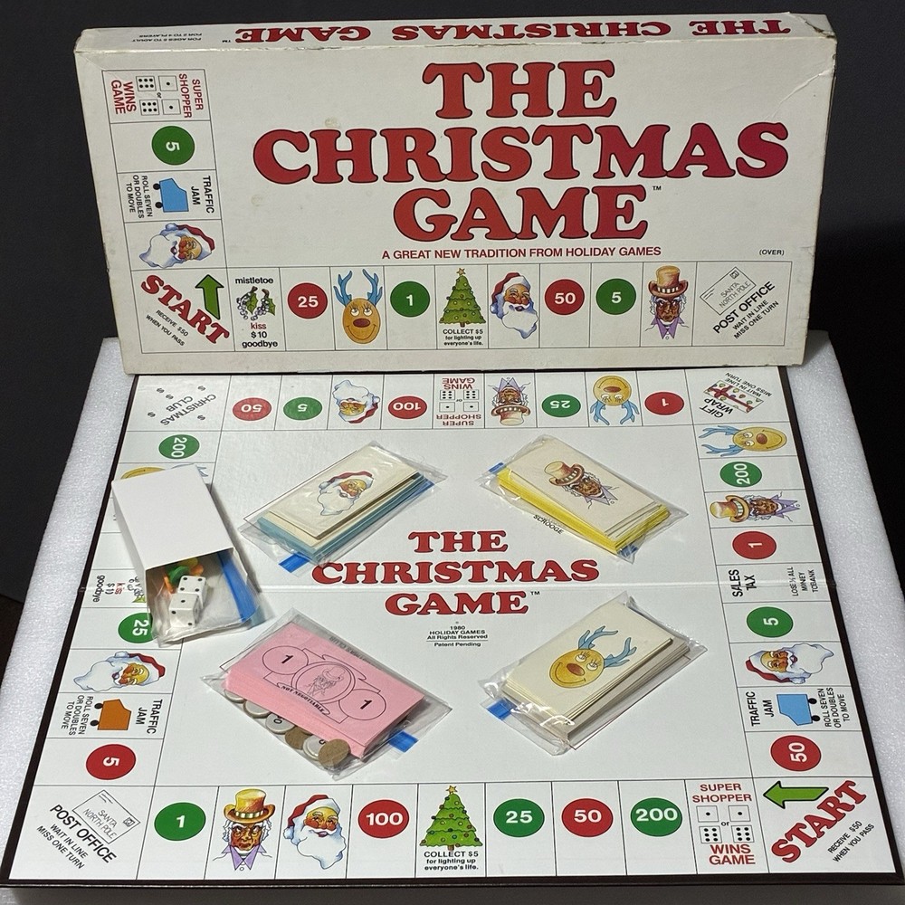 The Christmas Game Vintage Board Game Holiday Games 1980 Rare Good Condition
