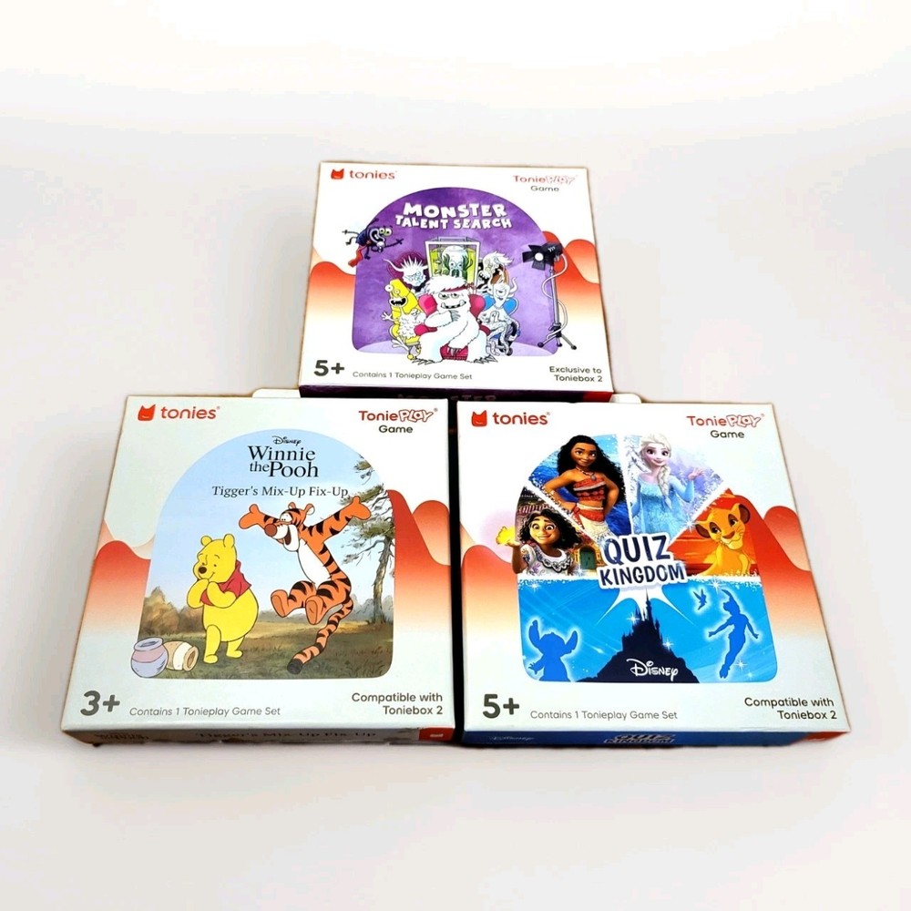 Tonies Tonie Play Game-3 Set-Winnie The Pooh-Disney Quiz Kingdom-Monster Talent