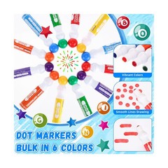Crtiin 144 Mixed Colors Bingo Dauber Set Dot Markers