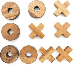 Stylish Wood Tic Tac Toe with X-O Pieces – Perfect Unisex Gift for Adults