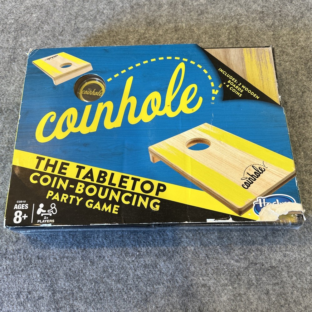 Hasbro Coinhole Game Tabletop Coin Cornhole Party Quarter Drinking Game – NEW
