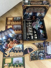 CMON Victorian Masterminds Board Game Eric Lang & Antoine Bauza Steampunk