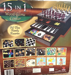 Cardinal 15-in-1 Wood Game Center All Time Family Favorites Ages 6+