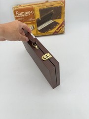 Vintage Rummy-O Tile Game Cardinal Faux Leather Case Complete Instructions