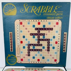 Scrabble Deluxe Rotating Turntable Edition Selchow & Righter 1982 Original Box