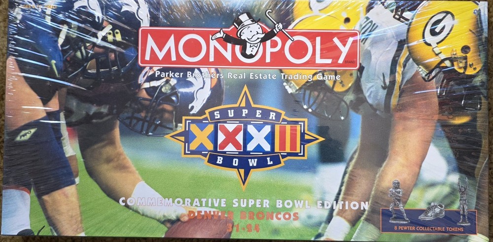 Vintage USAOPOLY Monopoly Super Bowl XXXII Commemorative Edition Board Game 1999