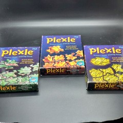 Set Of 3 Plexle Wooden Shape-Shifting Puzzles 2008 MindWare Board Game Complete