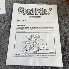 1987 Milton Bradley Feed Me! Hungry Little Plant Game Little Shop of Horrors Vtg