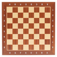 15×15″ Maple&Sapele Inlaid Wood Chess Board w/40mm Square. Flat Chess Game Board