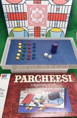 Vintage Parcheesi Board Game of India 1989 Milton Bradley Royal Complete