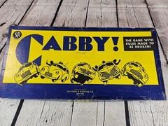 Vintage 1938 CABBY! Board Game Selchow & Righter 8 Metal Cars Complete Set S&R