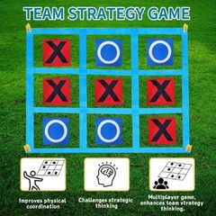 Giant Outdoor Tic Tac Toe Game for Kids Adults Lawn Yard Carnival Playground