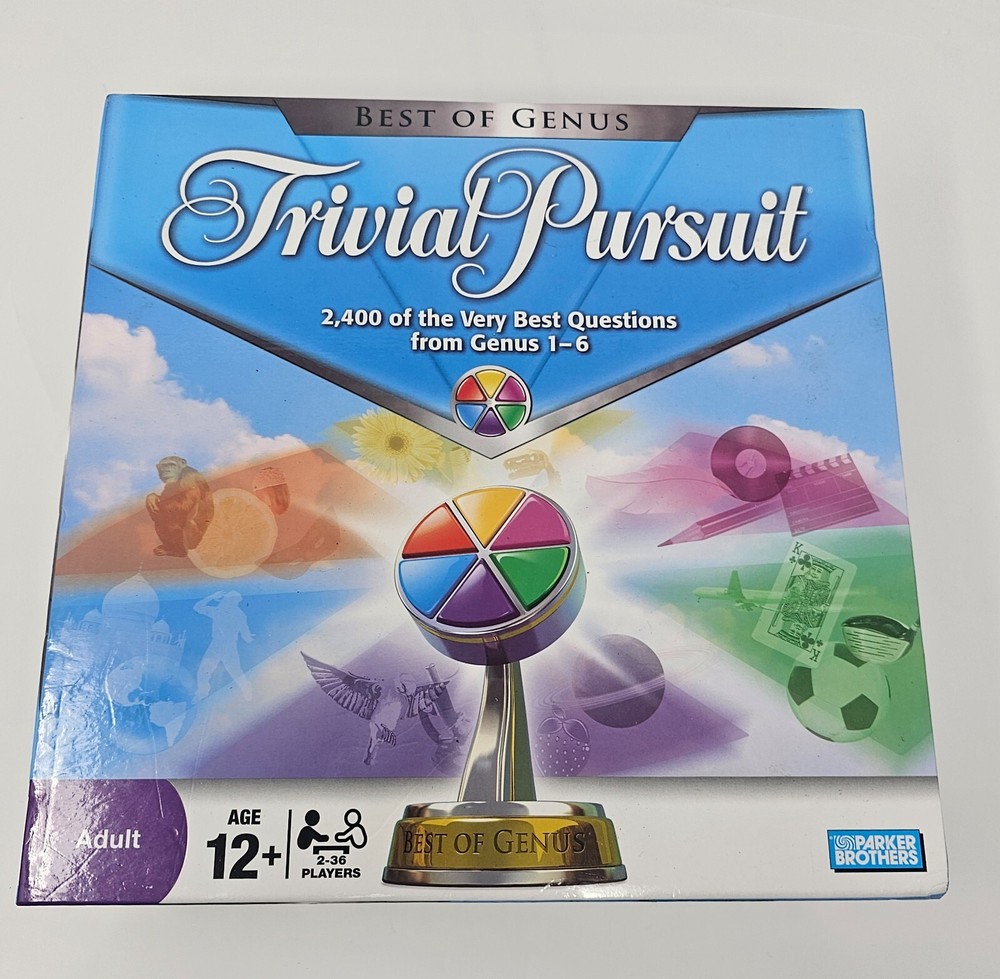Parker Brothers Best of Genius Trivial Pursuit Board Game W/ Manual Complete