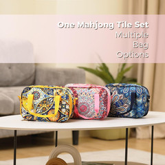 American Mahjong Tile Set with Printed Handbag, 166 Premium Pink Tile and Access
