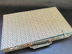 Vintage Chinese Mahjong Tile Set Bamboo Back Western Index 152 Tiles Complete