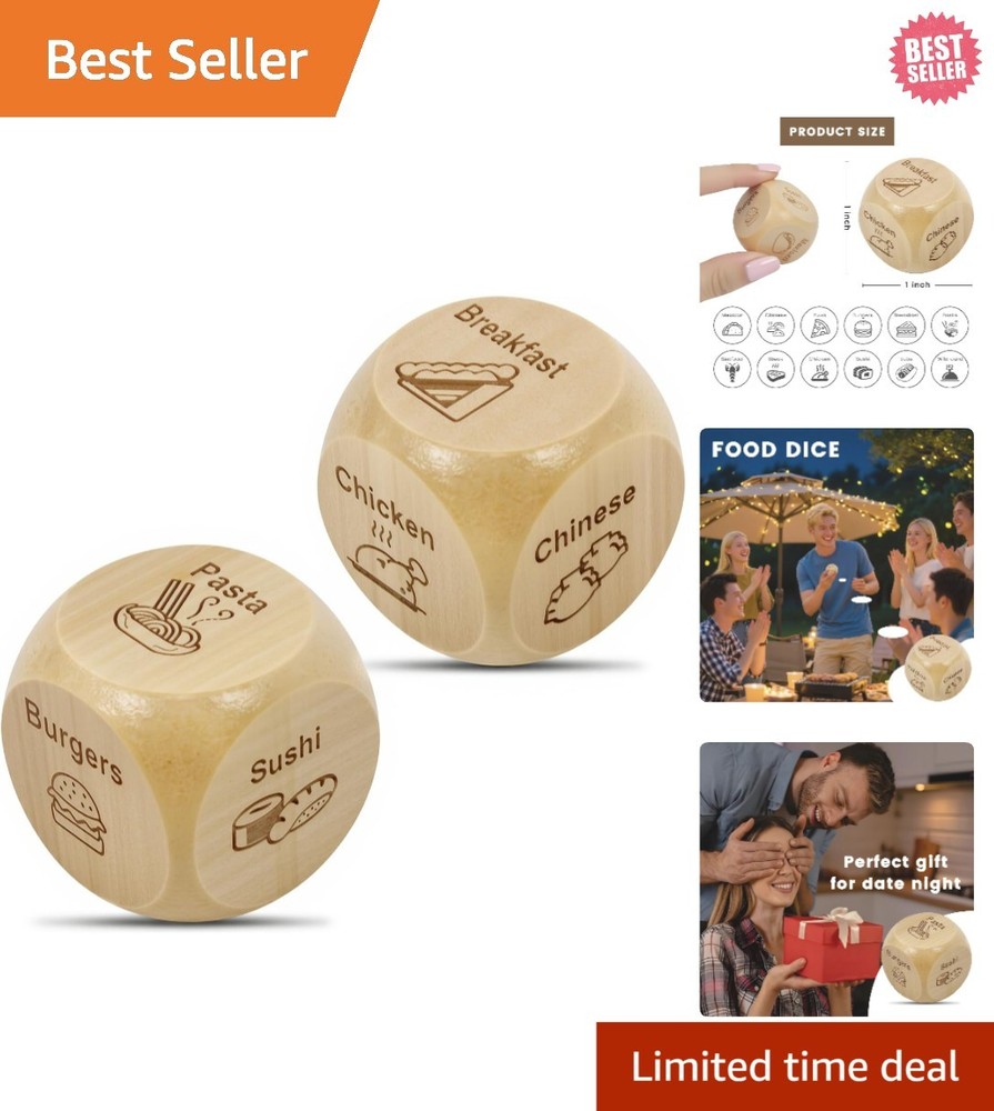 Playful 2 Pcs Food Decision Dice – Ideal Gift for Any Occasion & Date Nights
