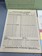Statis Pro Major League Baseball Game Avalon Hill #9240 Scoresheet -Cards MORE!