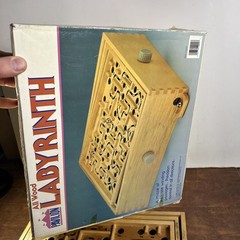 VIintage 1987 Pavilion Geoffrey All Wood Labyrinth Board Game – NO Metal Balls.