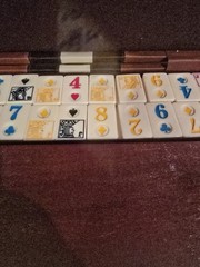 Cardinal Vintage Rummy-O Rummikub Game with Faux Leather Carrying Case Good Cond