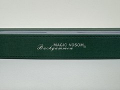 Magic Vosom Travel Backgammon Set Compact Roll Up Portable Green Complete