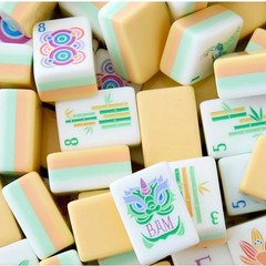 NEW! Vibrant Layered American Mahjong Tiles – Lemon Chiffon – Set 160 Tiles
