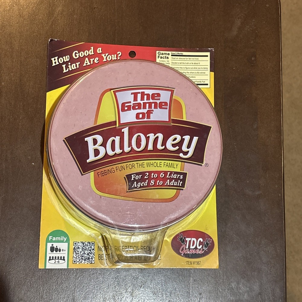 Brand New Sealed The Game of Baloney Family Fibbing Party Game TDC Games 1986