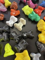 Gogo’s Crazy Bones Lot of 61 Neon Mixed Series Black White Glitter 57 10 37 18