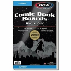 QTY 100 BCW Current /Modern Comic Book Acid Free Backing Boards white backers