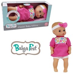 Baby Bathtime Doll Softina Pink Floral Jumper Headband Model 51140 Babys First