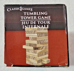 Classic Game Mini Wooden Blocks Tumbling Game 72 Pc Crafts Or Playing New Sealed