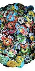 100 Mixed Tazos Pogs Lot Metalix Mega & Regular Pokemon Angry Birds Simpsons