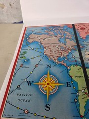 Vintage 1953 Milton Bradley Pirate and Traveler Board Game 4563-D Complete Game