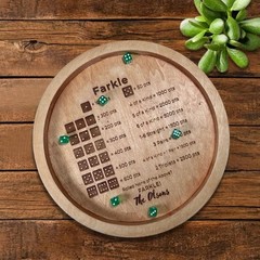 Farkle Dice Tray, Farkle Classic Dice Game with Tray and 2 Sets of 6 Pearl Di…