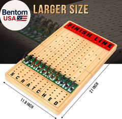 Large 21 Inches Horse Race Board Game, Horse Racing Games with Cards and Dice &