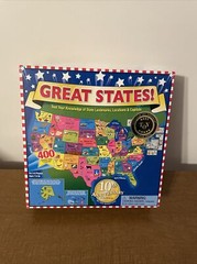 Great States Board Game: 400 Questions about US Geography–Play and Learn!